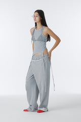 CUBIC SWEAT BIKINI TOP (GRAY)