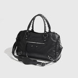 [Unisex] スタッドレザークロスモーターバッグ