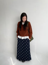 Husit Color Wool V-Neck Knit