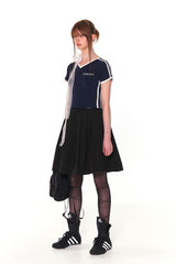 V LINE SPORTY T-SHIRTS (NAVY)