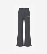 POP POP High-Waist Raw Hem Pants