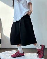 HOT COLOR TWO PINTUCK BALLOON BERMUDA 🩵❤🩶🖤4COLOR