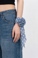 POLKA ROSE SCARF SET (IVORY, SKY 2COLORS!)