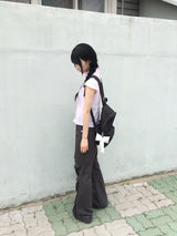 vintage two-tone backpack