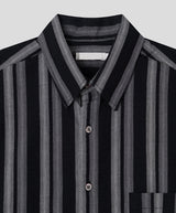 Rose Stripe Overfit Short Sleeve Shirt