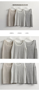 Viner Stripe Vest Knitwear Sleeveless