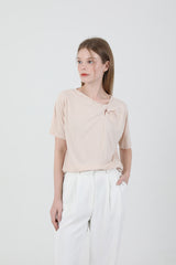 モダンスリットシャーリングTシャツ Beige