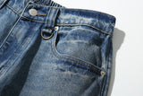 Slap Denim Artwork Bermuda Pants (Light Blue)