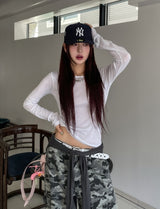 [U-BASIC] Deer see-through layered tencel long sleeves