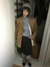 Essential Knit Half-Neck Zip-Up (3color)