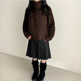 Hani cozy high neck button cardigan