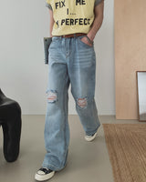 Zeno-cut Washed Flare Denim