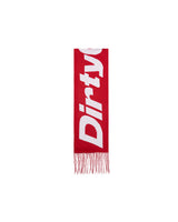 DirtyCoins Logo Red Wool Knit Scarf
