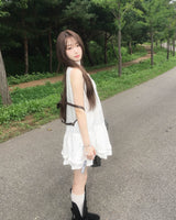 レース フリル ワンピース