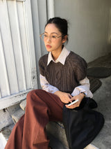 ハッシュツイストハーフニット(4color)