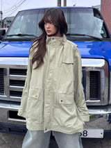 DETACHABLE HOOD FIELD JACKET KHAKI