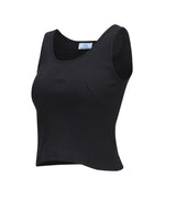 (W)S カットアウトリブスリムノースリーブTシャツ_3 Color