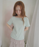 ミルキーカーブ ボートネックショートスリーブTシャツ