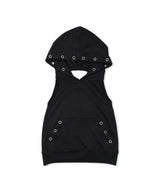 eyelet halter hoodie (3colors)