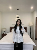 Refine Side Strap Long Sleeve Shirt