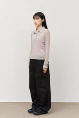 (W) Ercu Silky Collar Top