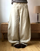 Putting Side Pintuck Wide Cotton Pants