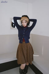 Real Button Embroidered Knit Cardigan