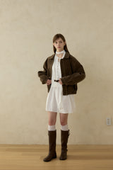 MEADOW ピンタックリボンドレス