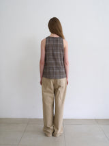 Hazel wide pants (Beige)
