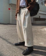 ステディコットンピンタックパンツ