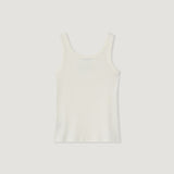 Ribbed Jersey Lettering Sleeveless T-shirt