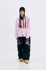 RACING PATCH SUPER WIDE PANTS BLACK
