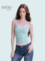 Cozy Mint Dot Pink Sleeveless T-shirt