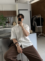 Cool Pin Tuck Linen Wide Pants