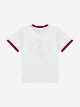 1/2 オーセンティックテーブルテニスクラブTシャツ (ホワイト/バーガンディー)