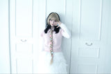 Angora Half-Puff Short-Sleeved Knitwear (2color)