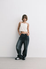 ss cubic pants (black)