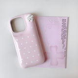 [MADE] pink wings pastel dots case