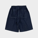 stripe denim shorts_blue