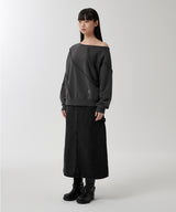 CUT OFF ONE SHOULDER SWEATSHIRT