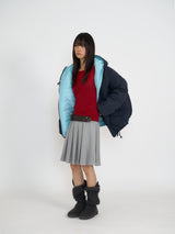 パフィーシンサレートリバーシブルジャンパー (ネイビー & スカイブルー)