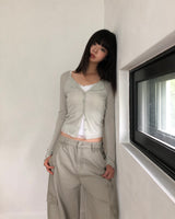 Arom Lace Ribbed Sleeveless Top