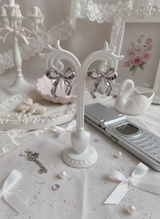 [ILLIT イロハ, NMIXX へウォン Piercing] バレリーナリボンピアス - Silver