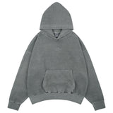 ビンテージピグメントウォッシングフーディドTシャツ グレー
