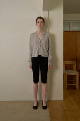 Spring soft cardigan set_mute gray