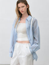 (BL-4325)ESSENTIAL STRIPE LOOSE FIT SHIRT