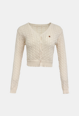 Lauren Cable Crop Cardigan