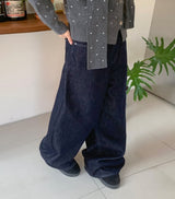 Malbec Raw Denim Wide Brushed Pants