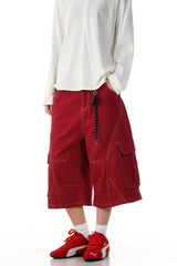 Red Stitch Cargo Shorts