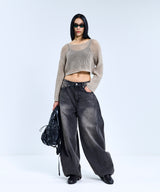 85-VIVAJ014 メッシュラウンドニット 6color